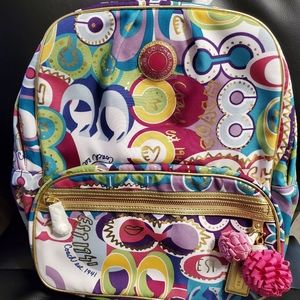Coach Limited Edition Multicolor Pop C Logo Backpack (NEW) F19432